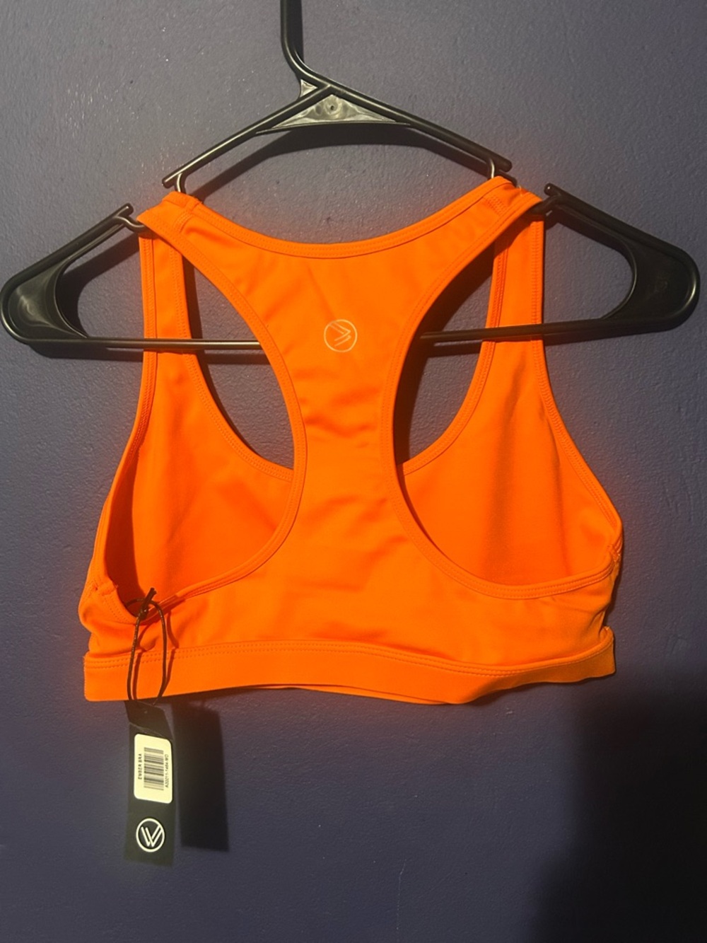 Orange Light Support Racerback Sports Bra - Picture 2 of 3